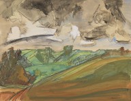 Erich Heckel-H�gel in Angeln (Herbstliche Landschaft). 1925.