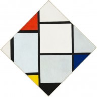 Tableau No. IV; Lozenge Composition with Red, Gray, Blue, Yellow, and Black-ZYGR52614
