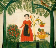 Girl in Red with Flowers and a Distelfink-ZYGR56741