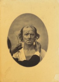 Dissatisfaction, somber thoughts (left); Reflection (right), plate 14 from the album, The Mechanism 