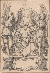 Two Angels Holding a Coat of Arms-ZYGR63224