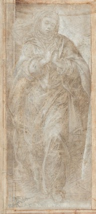Standing Woman with Her Hands Clasped in Prayer-ZYGR74987