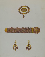 Hair Bracelet, Earrings, and Brooch-ZYGR14490
