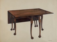 Gate-legged Table, Ball & Claw Feet-ZYGR17851