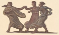 Three Dancing Figures (study for Greek Girls Bathing)-ZYGR172379