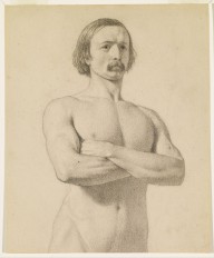 Ford_Madox_Brown_-_Male_Nude_-_Academic_nude_Study,_half-length_with_Moustache_and_Arms_folded