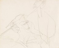 Ernst Ludwig Kirchner-Zwei Personen im Gespr�ch. Um 1915.