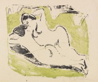 Ernst Ludwig Kirchner-Sich sonnende Badende. 1909.