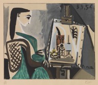 Pablo Picasso-Femme dans l'Atelier. 1956.