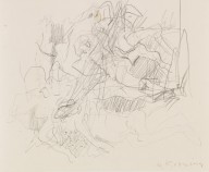 Willem de Kooning-Orgy Erotic Drawing. Ca. 1972.