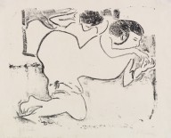 Ernst Ludwig Kirchner-Fingerspielende Dodo. 1909.