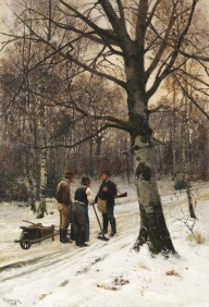 Friedrich Kallmorgen-Wald im Winter. 1883.