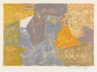 Serge Poliakoff-Composition jaune, rouge et grise. 1956.