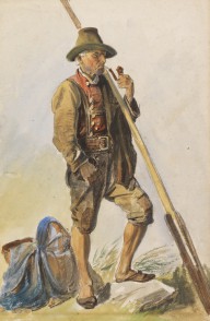 Friedrich Voltz-Pfeife rauchender Fl��er. 1860.
