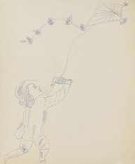Andy Warhol-Male Costume Figure.  Ca. 1954.