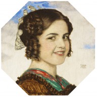 Franz von Stuck-Portr�t der Tochter Mary. Ca. 1912.