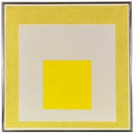 Josef Albers-Study for Homage to the Square Two Yellows with Silvergray. 1960.