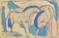 Franz Marc-Zwei Pferde, blaugr�n. 1911.