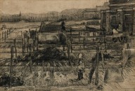 Vincent van Gogh-Backyards with three figures (Faille 939a; Hulsker 920)   1882