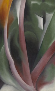 Georgia O’Keeffe-Birch and Pine Trees - Pink  1925