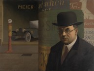 Georg Scholz-Self-Portrait in Front of an Advertising Column (Selbstbildnis vor der Litfaßsäule)  19