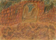 Jean Dubuffet-Porte de l'oasis avec traces des pas dans le sable (Door of the oasis with foot prints