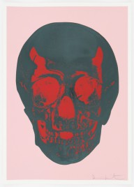 Damien Hirst-Candy Floss Pink Racing Green Pigment Red Pop Skull   2012