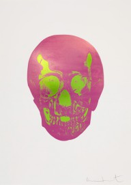 Damien Hirst-The Sick Dead  Loganberry Pink Lime Green Skull   2009