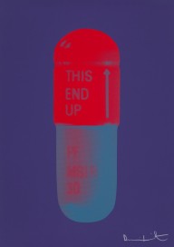 Damien Hirst-The Cure - Violet Electric Red Powder Blue  2014