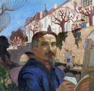 Maurice Denis-Self Portrait in front of the Priory  1921