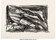 Elaine de Kooning-Untitled  from The Lascaux Series (two works)  1984