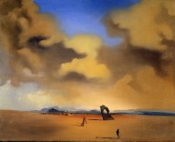 Salvador Dalí-Spectre du soir sur la plage (Night Spectre on the Beach)  1935