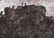 Jean Dubuffet-Paysage rocheux sombre. 1954.