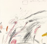 Cy Twombly-Untitled (Notes from a Tower). 1961.