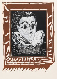 Pablo Picasso-Portrait de Jacqeline � la fraise (La Dame � la Collerette). 196263.