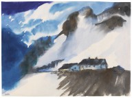 Emil Nolde-Schweizer Berglandschaft im Winter.  Wohl 1930 s.