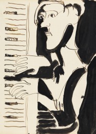 Ernst Ludwig Kirchner-Der Orgelspieler (Orgler) von Spina Julius Hembus. Um 1930.