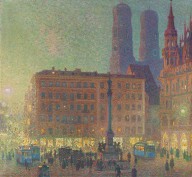 Charles Johann Palmi�-Marienplatz am Abend. 1908.