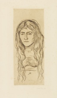 Edvard Munch-Weib mit langem Haar. 1896.