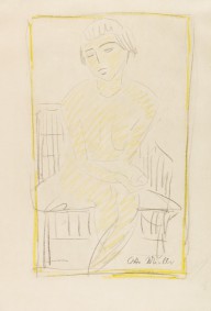 Otto Mueller-Auf dem Stuhl sitzender M�dchenakt. Um 1929.