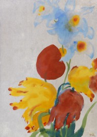 Emil Nolde-Tulpen und Iris. Um 19301935.