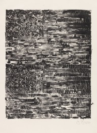 Jasper Johns-Two Flags (Black). 1970-1972.