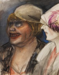 Karl Hubbuch-Zwei Damen mit Hut. 192930.