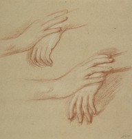 125114------Two Studies of a Pair of Clasped Hands of a Lady. Study for the Painting of Mrs Elizabet