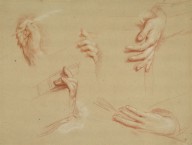 125245------Two Studies of Hands for the Painting of George III as Prince of Wales. Also Three Studi