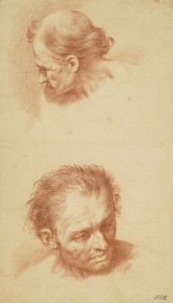 125370------Academic Drawing of Two Men's Heads_Allan Ramsay