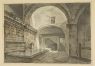 125372------Interior of the Aqueduct of the Fontana di Trevi, Rome. Copy after a Drawing by Charles-