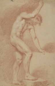 125380------Academic Drawing of a Standing Nude Man Seen in Profile_Allan Ramsay