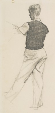 177341------Male Student (Study for 'An Outdoor School of Painting')_James Cowie