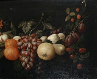 ， egyptcontinental school, 19th century still life of grapes, apples and other fruit